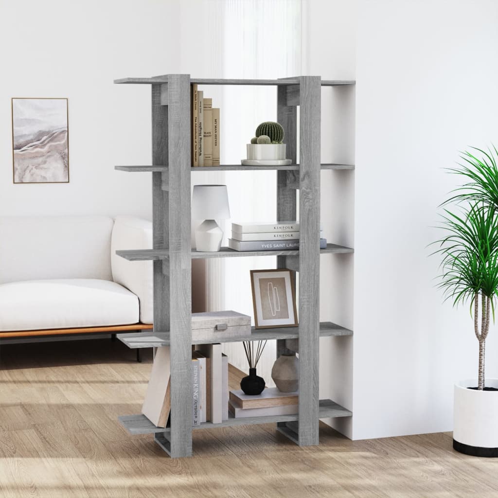 Book Cabinet/Room Divider Grey Sonoma 100x30x160 cm