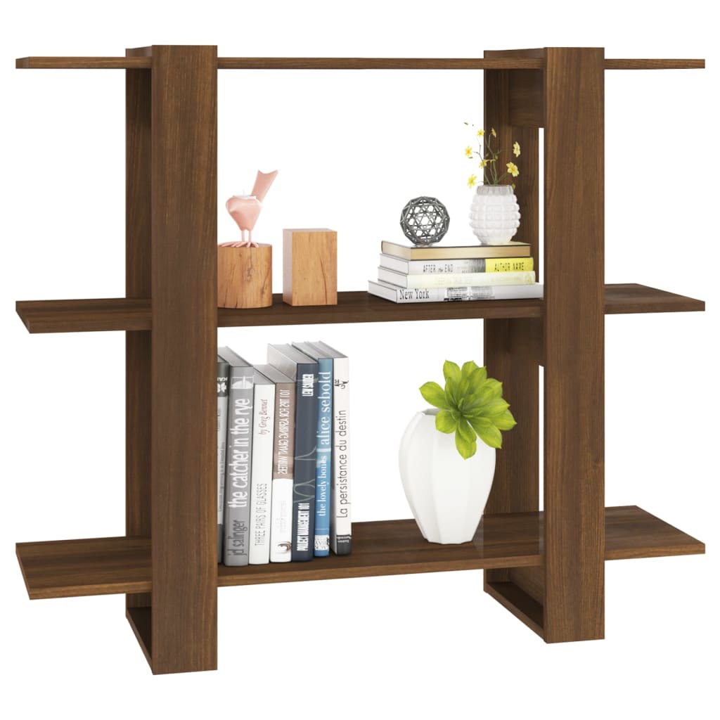 Book Cabinet/Room Divider Brown Oak 100x30x87 cm