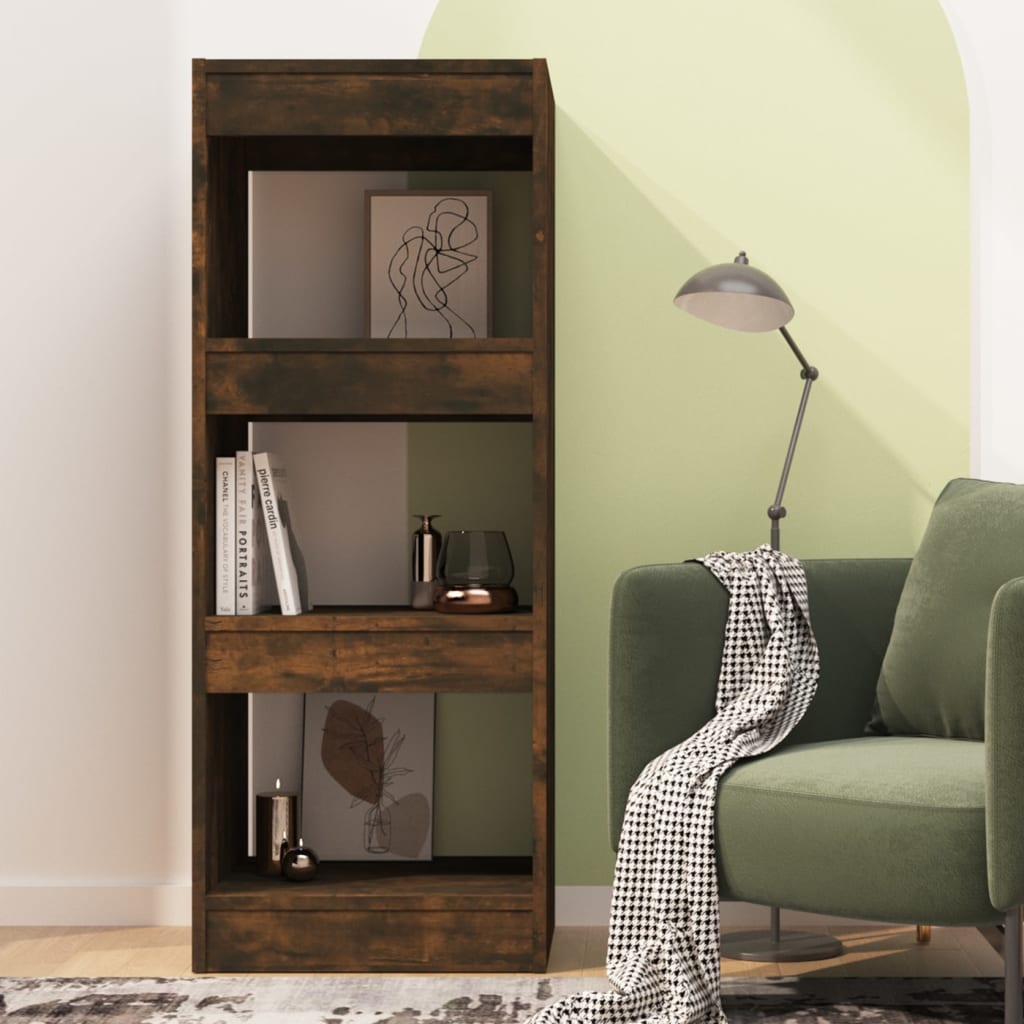 Book Cabinet/Room Divider Smoked Oak 40x30x103 cm Engineered Wood