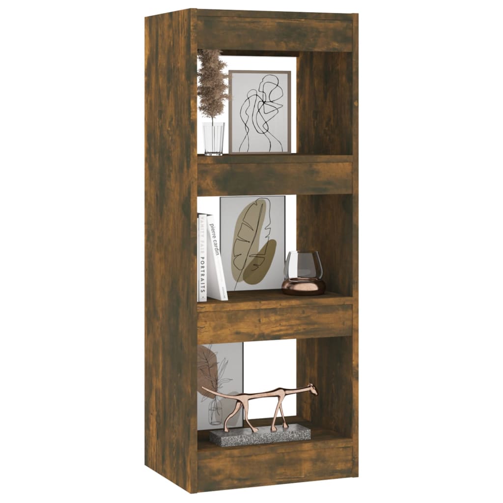 Book Cabinet/Room Divider Smoked Oak 40x30x103 cm Engineered Wood