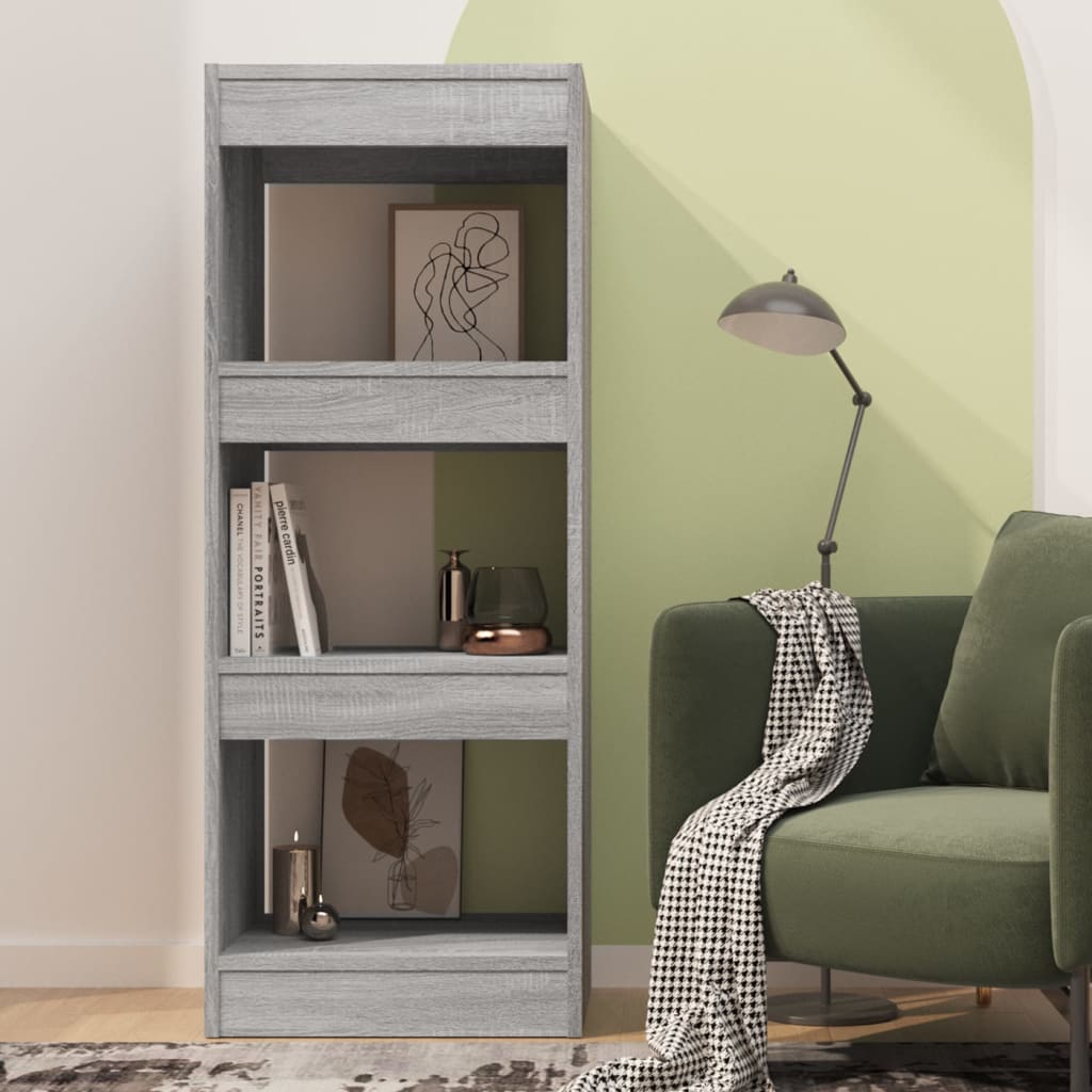 Book Cabinet/Room Divider Grey Sonoma 40x30x103 cm Engineered Wood