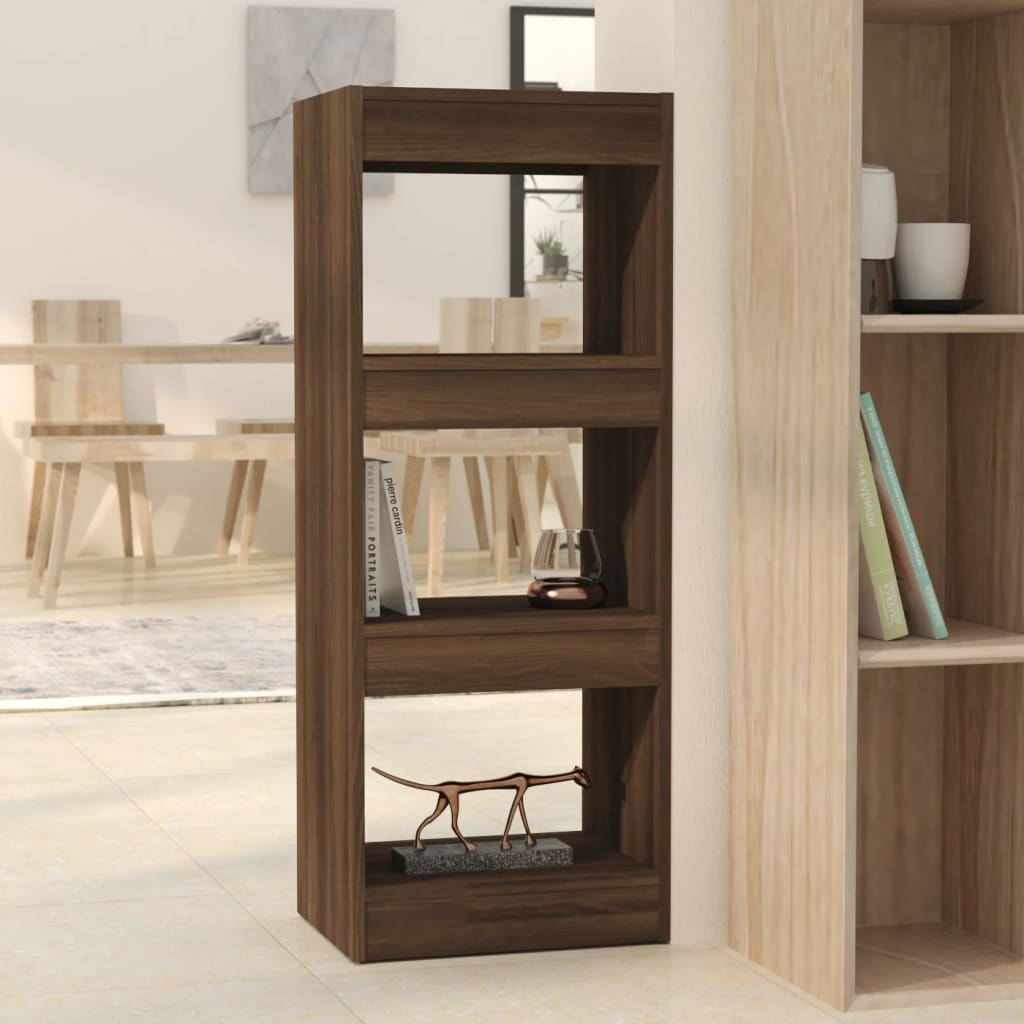 Book Cabinet/Room Divider Brown Oak 40x30x103 cm Engineered Wood