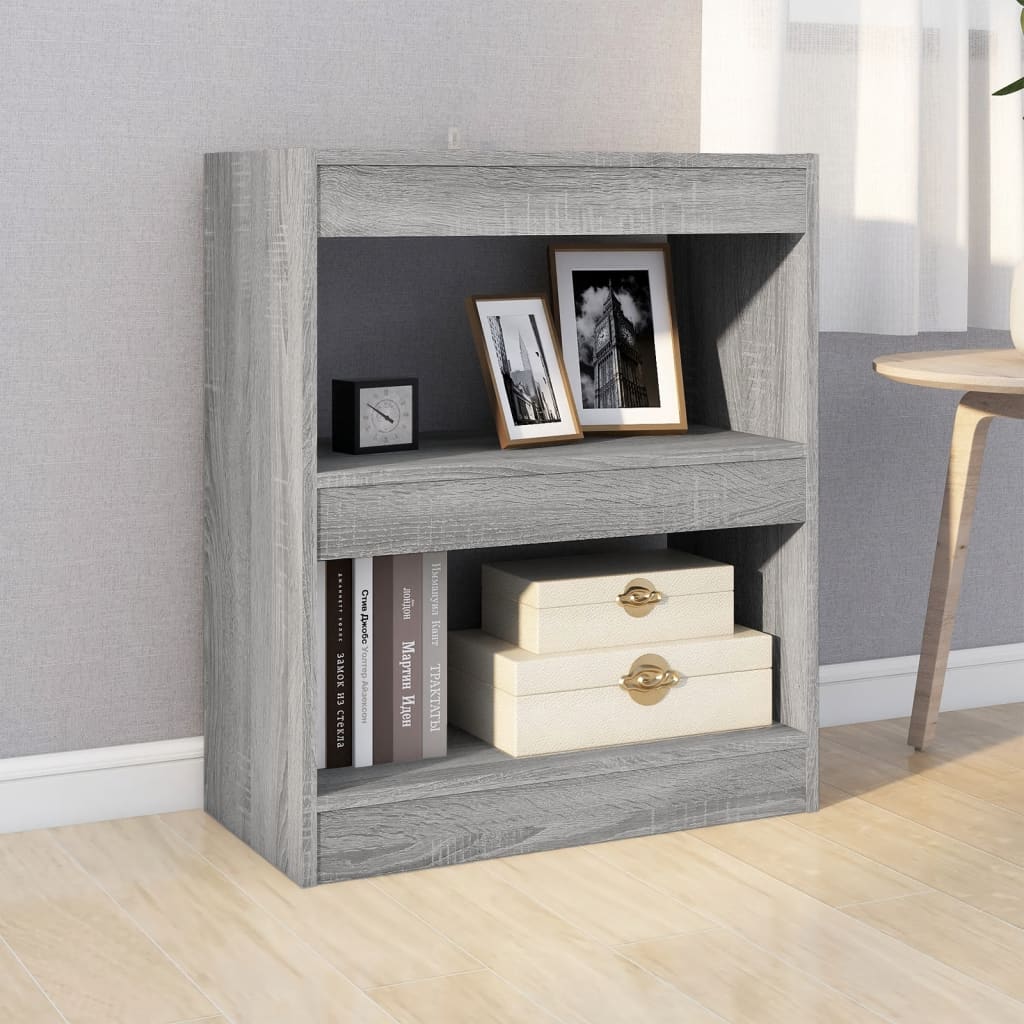 Book Cabinet/Room Divider Grey Sonoma 60x30x72 cm