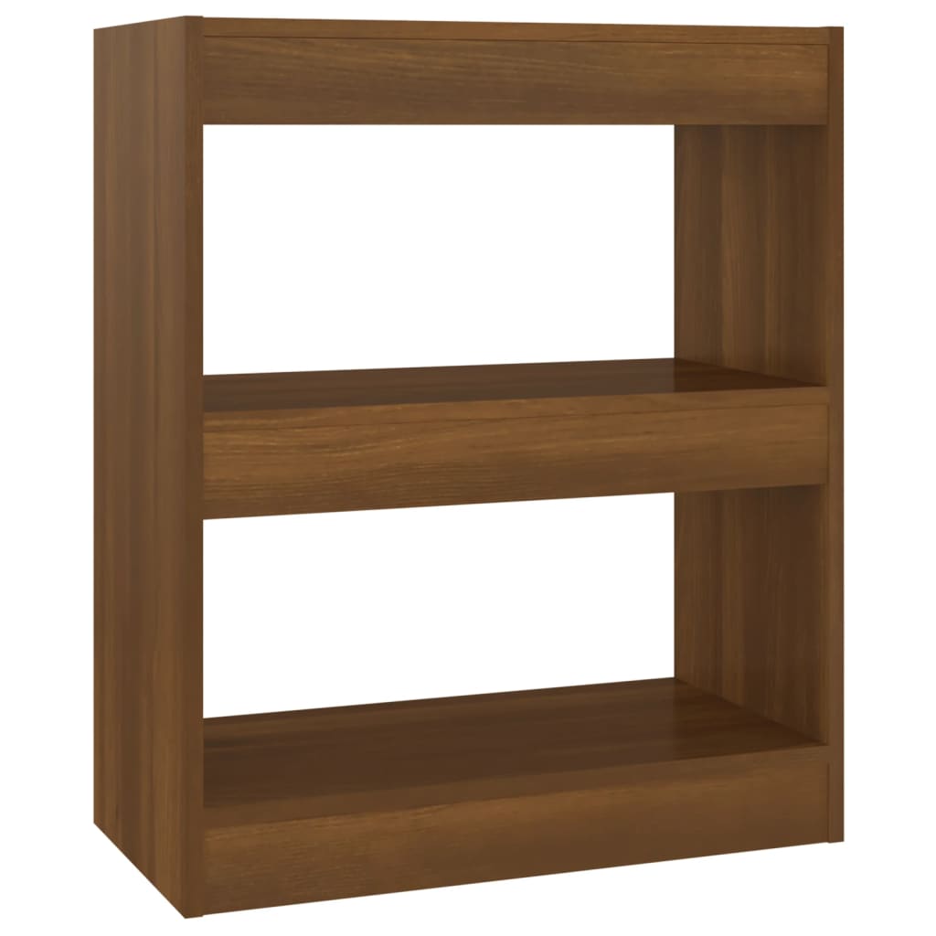 Book Cabinet/Room Divider Brown Oak 60x30x72 cm