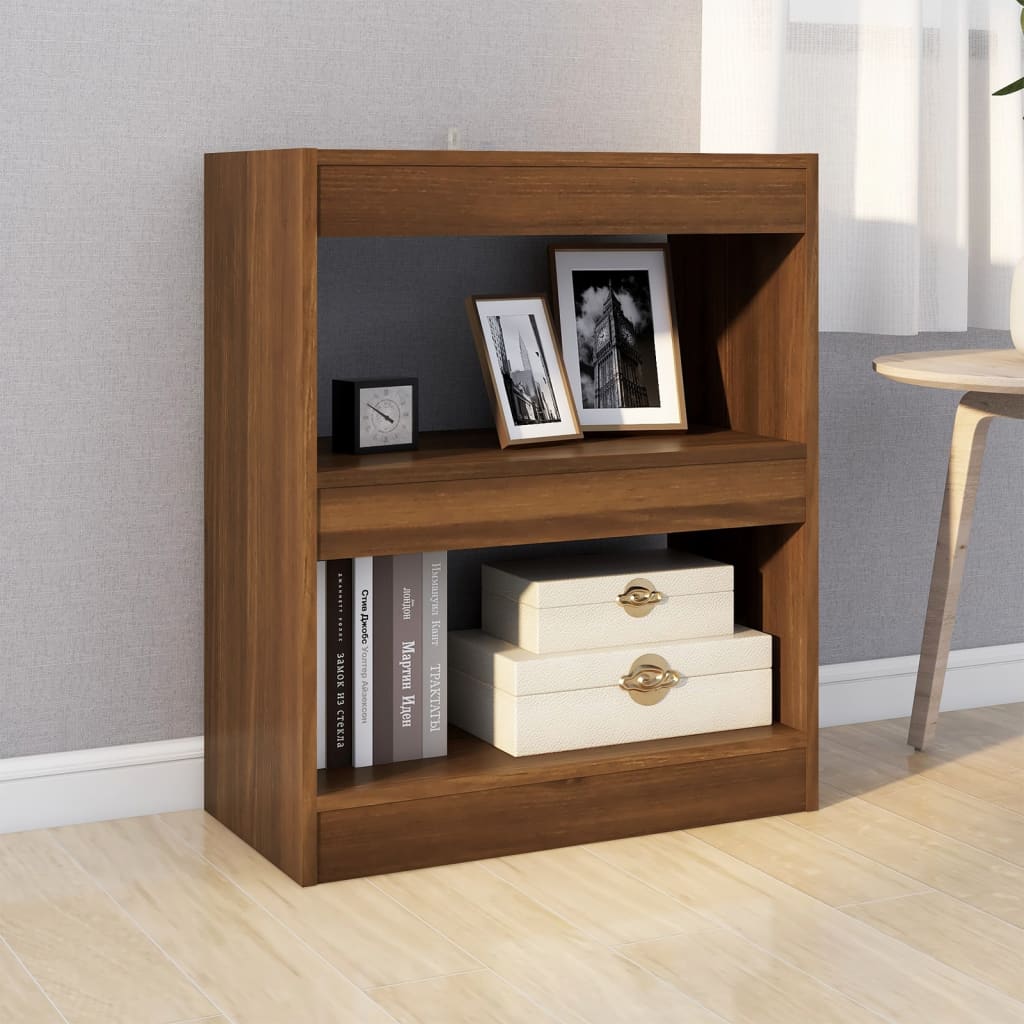 Book Cabinet/Room Divider Brown Oak 60x30x72 cm