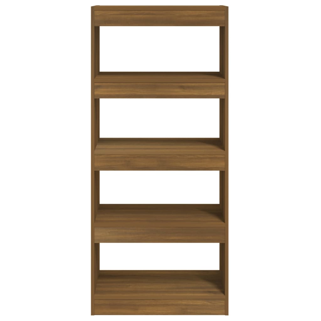 Book Cabinet/Room Divider Brown Oak 60x30x135 cm Engineered Wood