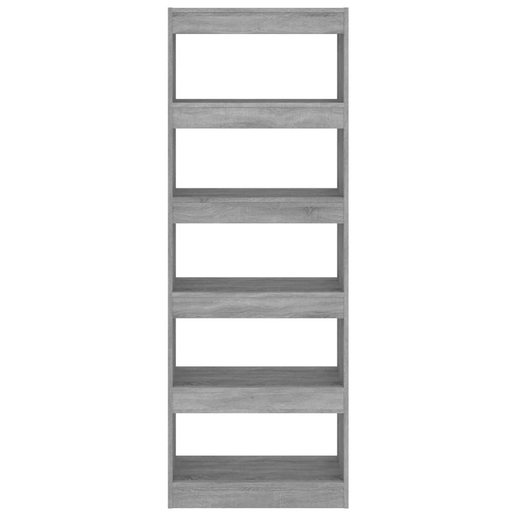 Book Cabinet/Room Divider Grey Sonoma 60x30x166 cm