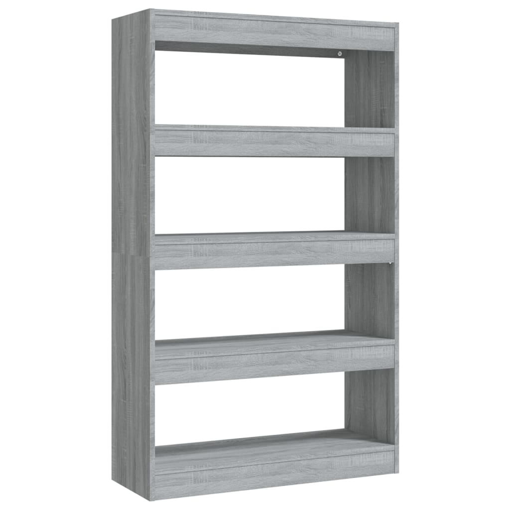 Book Cabinet/Room Divider Grey Sonoma 80x30x135 cm Engineered Wood