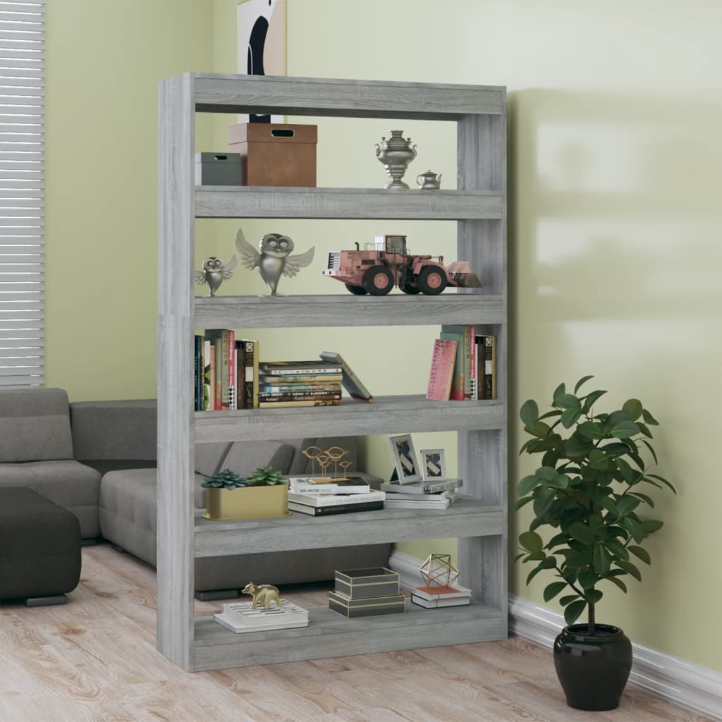 Book Cabinet/Room Divider Grey Sonoma 100x30x166 cm