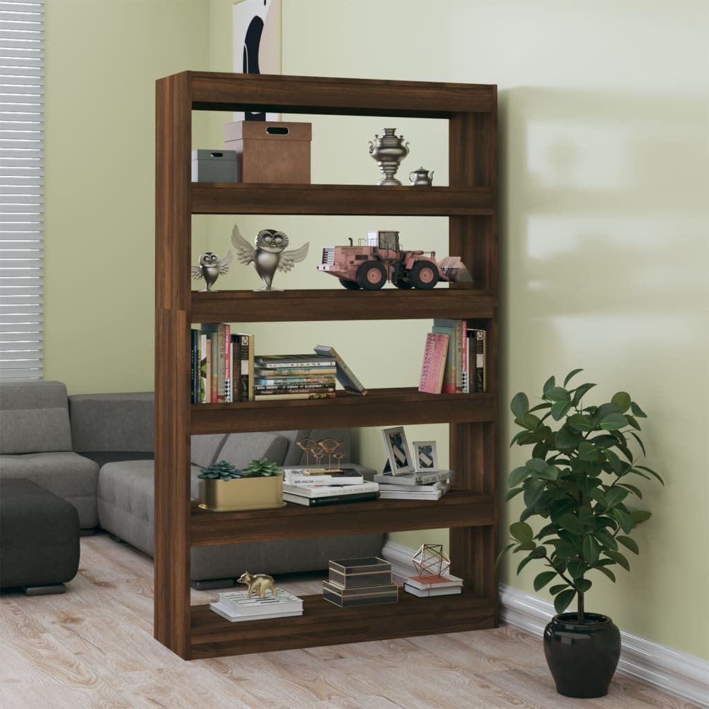 Book Cabinet/Room Divider Brown Oak 100x30x166 cm