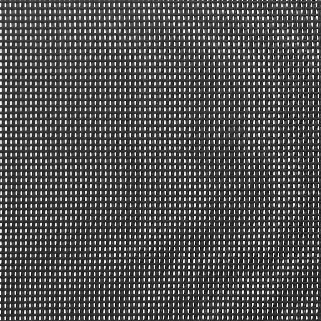 Stackable Garden Chairs 2 pcs Black Textilene Fabric