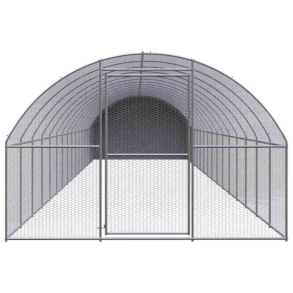 Outdoor Chicken Coop 3x16x2 m Galvanised Steel