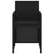 3 Piece Garden Dining Set with Cushions Poly Rattan Black