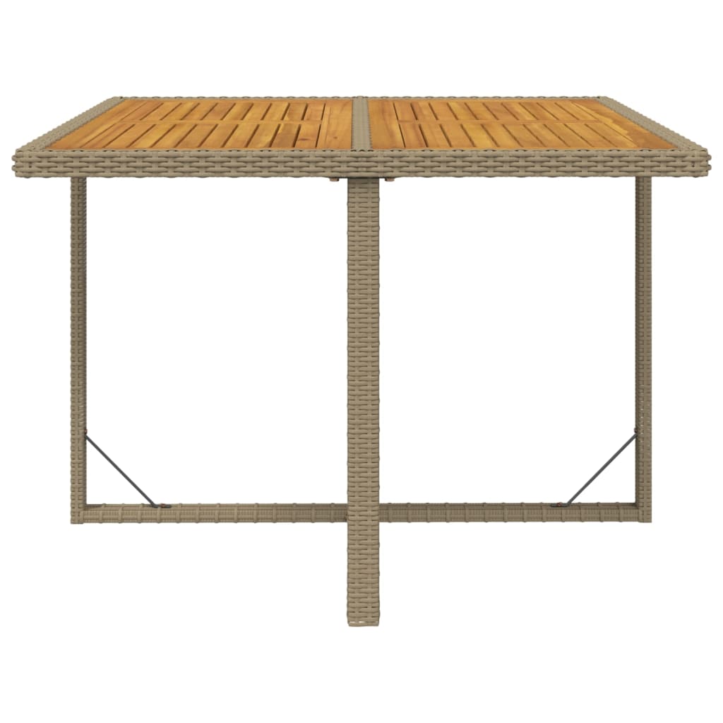 9 Piece Garden Dining Set with Cushions Poly Rattan Beige