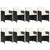 9 Piece Garden Dining Set with Cushions Poly Rattan Black