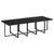 11 Piece Garden Dining Set with Cushions Poly Rattan Black