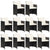 11 Piece Garden Dining Set with Cushions Poly Rattan Black