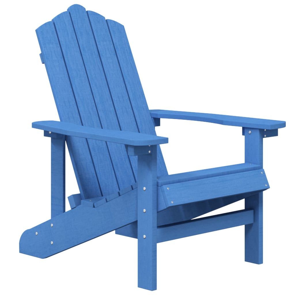 Garden Adirondack Chair with Table HDPE Aqua Blue