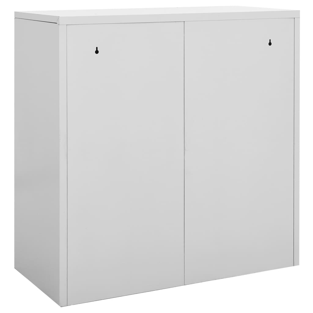 Locker Cabinets 2 pcs Light Grey 90x45x92.5 cm Steel