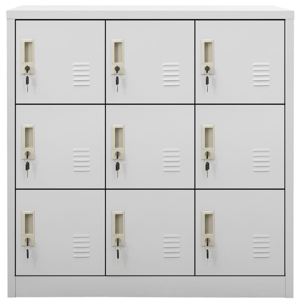 Locker Cabinets 5 pcs Light Grey 90x45x92.5 cm Steel