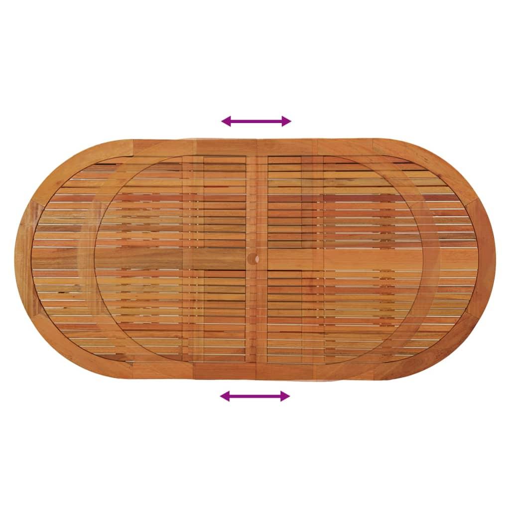 Garden Table 200x100x75 cm Solid Wood Eucalyptus