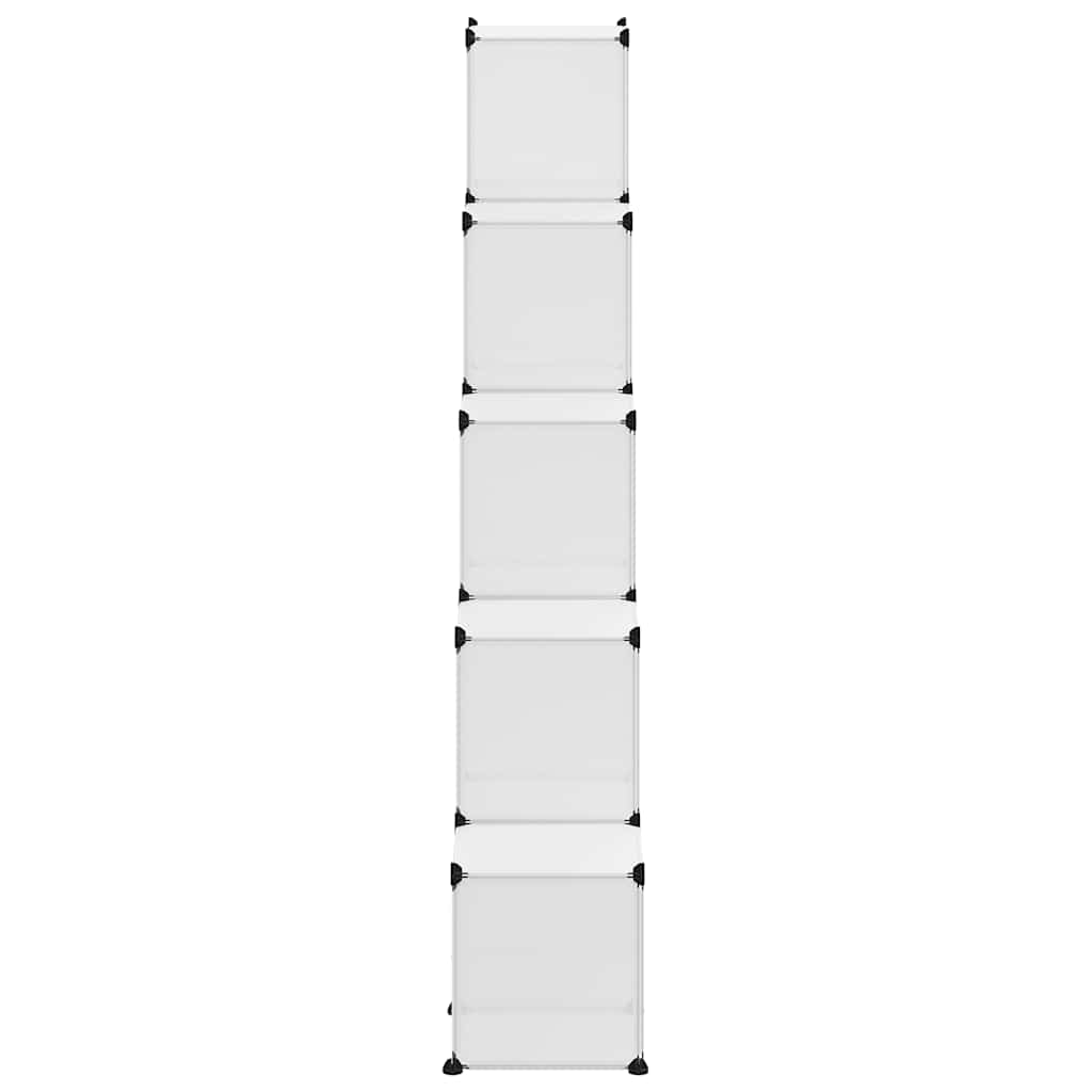 Storage Cube Organiser with 15 Cubes and Doors Transparent PP