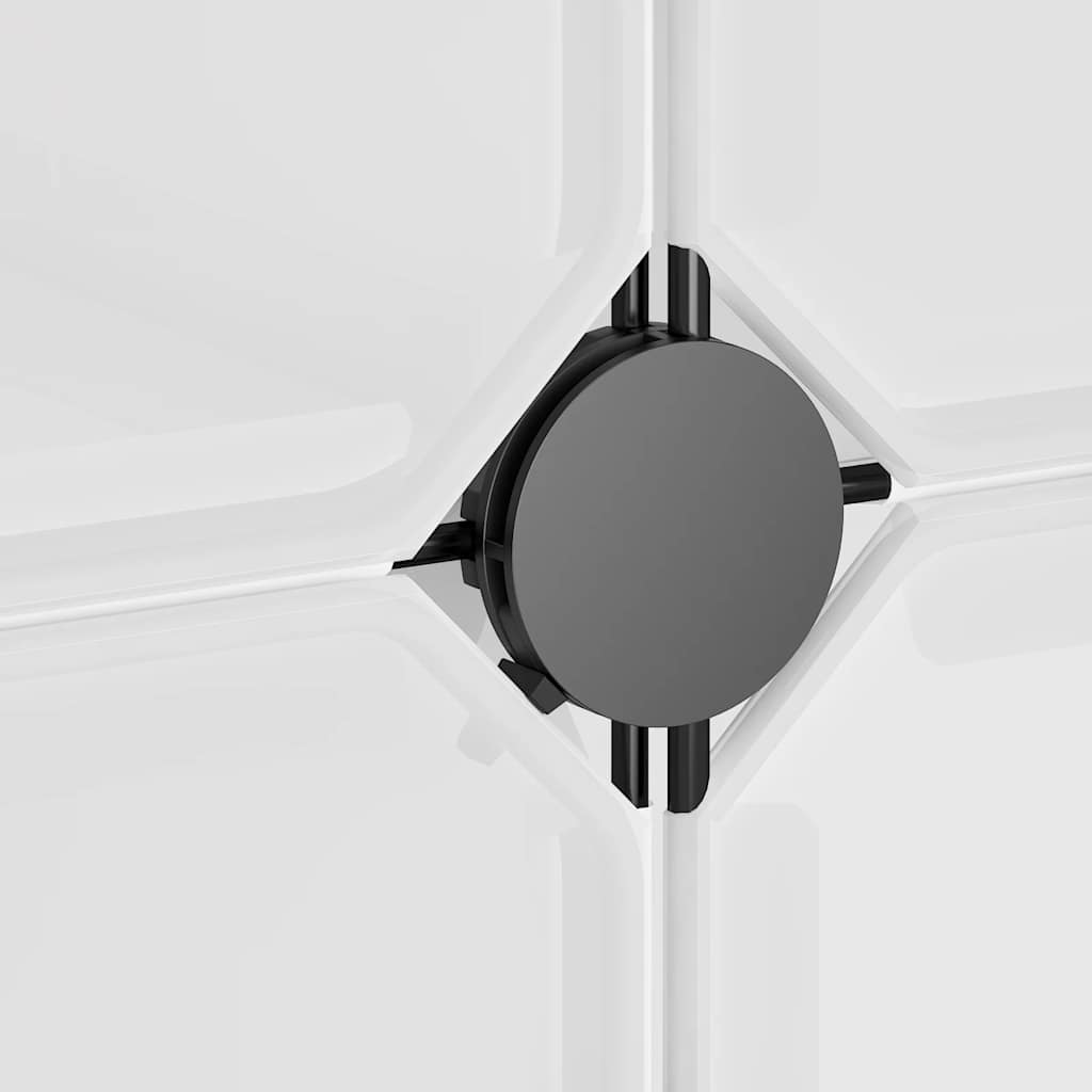 Storage Cube Organiser with 12 Cubes and Doors Transparent PP