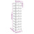 Shoe Rack Transparent 44x32x174 cm PP