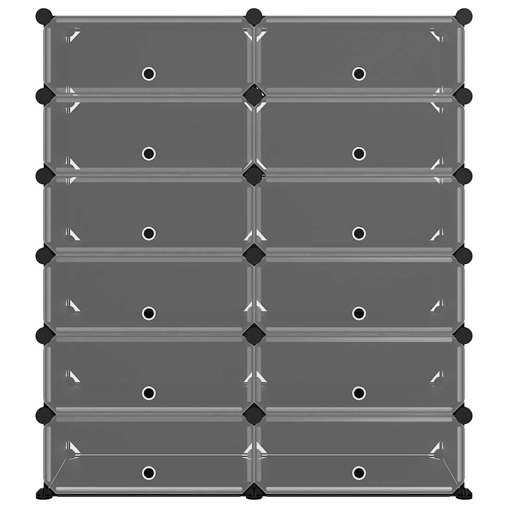 Shoe Rack Black 94.5x36.5x106 cm PP