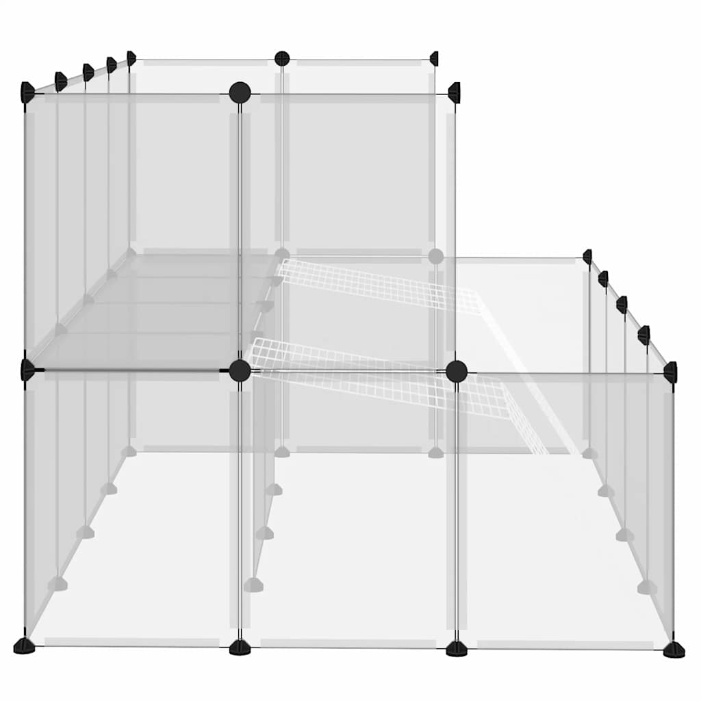 Small Animal Cage Transparent 143x107x93 cm PP and Steel