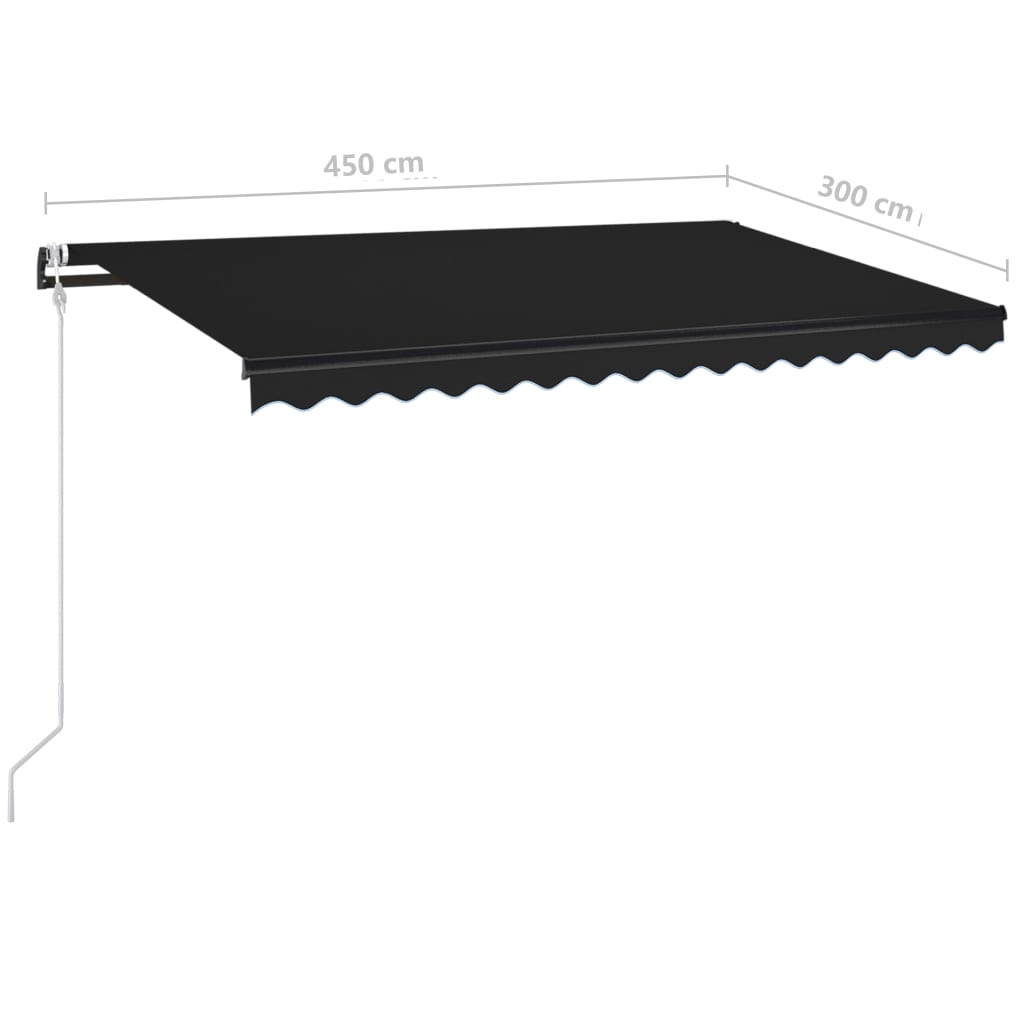 Automatic Retractable Awning 450x300 cm Anthracite
