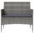 8 Piece Garden Lounge Set with Cushions Poly Rattan Grey