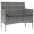 16 Piece Garden Lounge Set with Cushions Poly Rattan Grey
