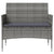 16 Piece Garden Lounge Set with Cushions Poly Rattan Grey
