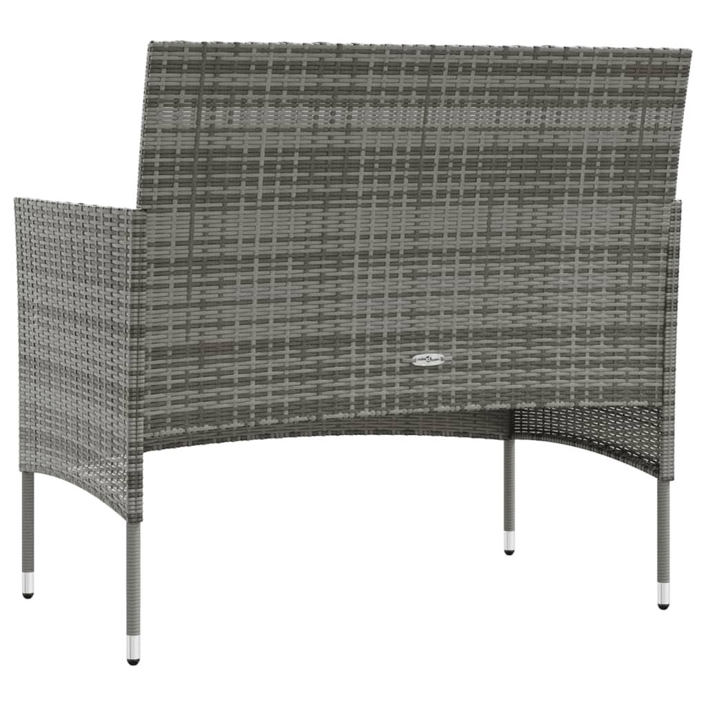 16 Piece Garden Lounge Set with Cushions Poly Rattan Grey