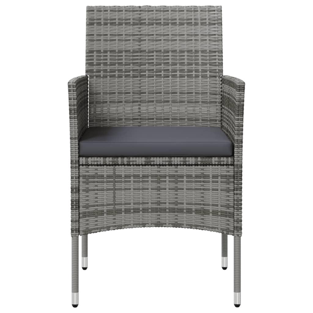 16 Piece Garden Lounge Set with Cushions Poly Rattan Grey