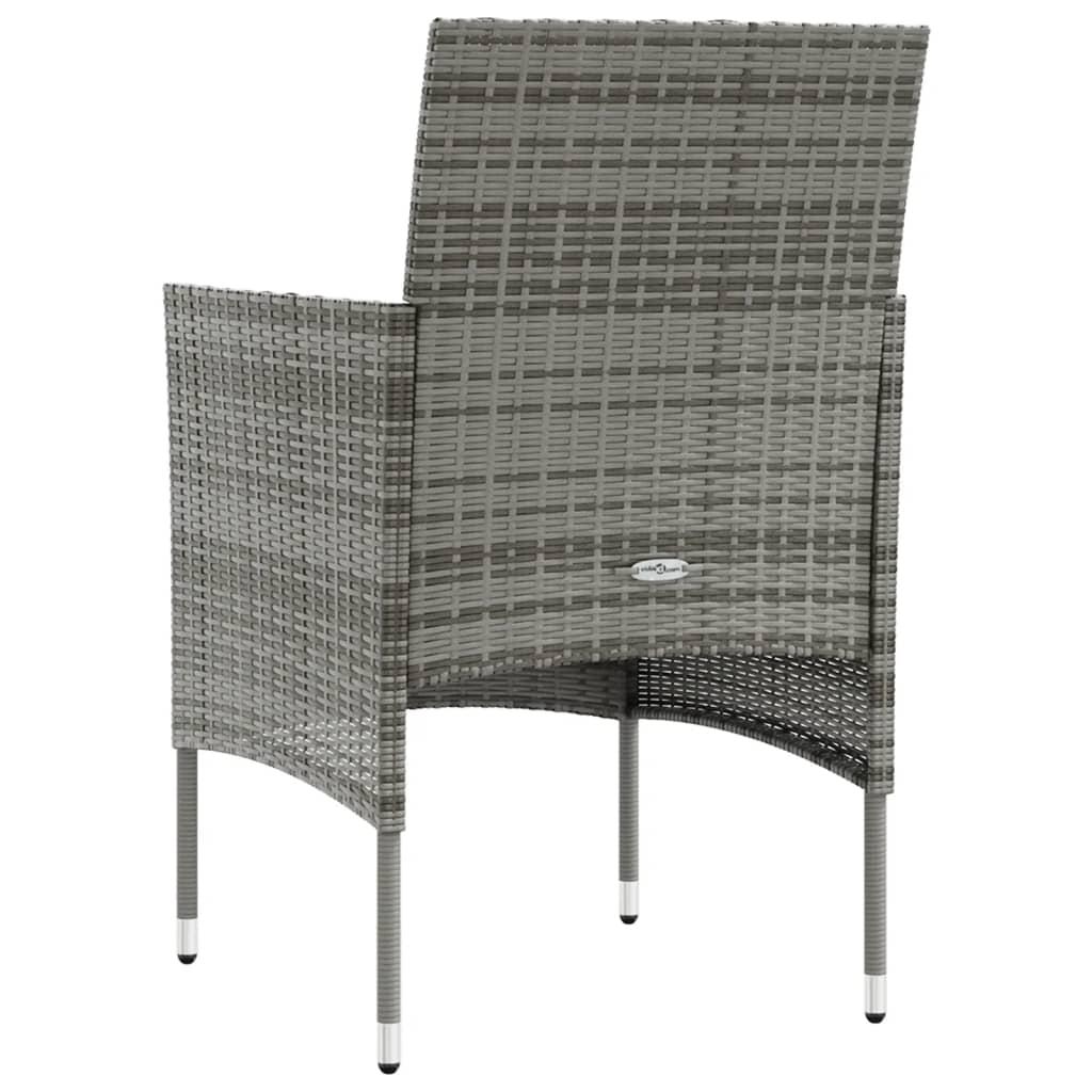 16 Piece Garden Lounge Set with Cushions Poly Rattan Grey