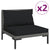 3 Piece Garden Lounge Set Dark Grey Half Round Poly Rattan