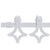 Sliding Door Hardware Kit 183 cm Steel White