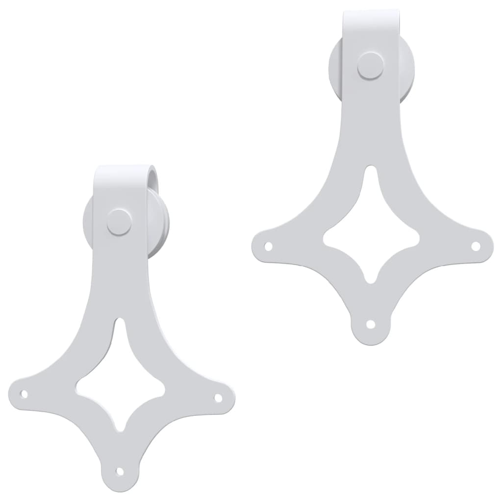 Sliding Door Hardware Kit 200 cm Steel White