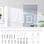 Sliding Door Hardware Kit 200 cm Steel White