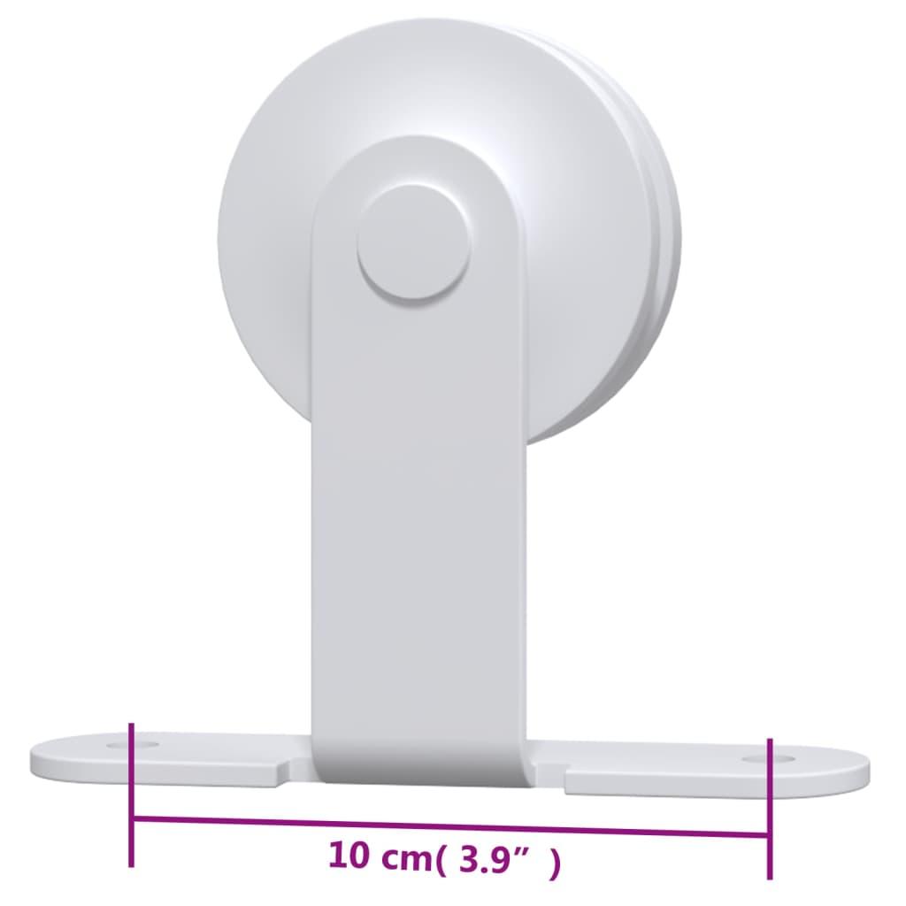 Sliding Door Hardware Kit 200 cm Steel White