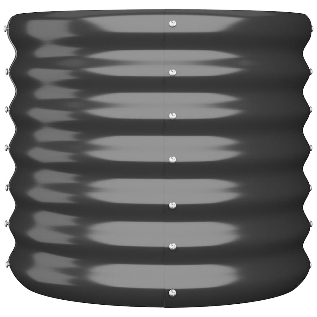 Garden Planter Galvanised Steel 40x40x36 cm Anthracite