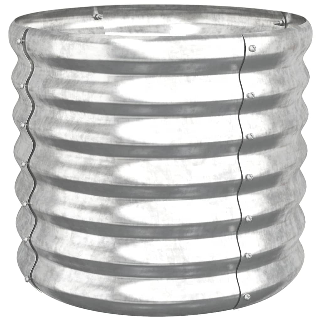 Garden Planter Galvanised Steel 40x40x36 cm Silver
