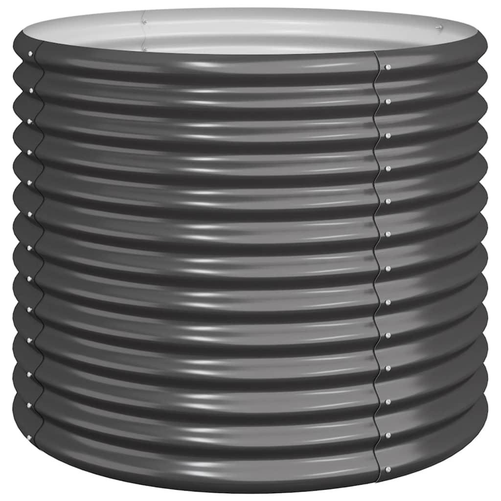 Garden Planter Galvanised Steel 80x80x68 cm Anthracite