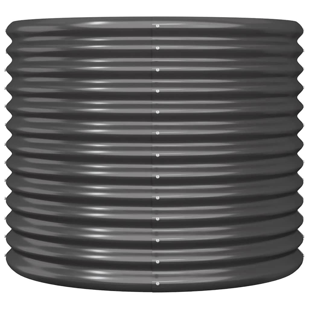 Garden Planter Galvanised Steel 80x80x68 cm Anthracite