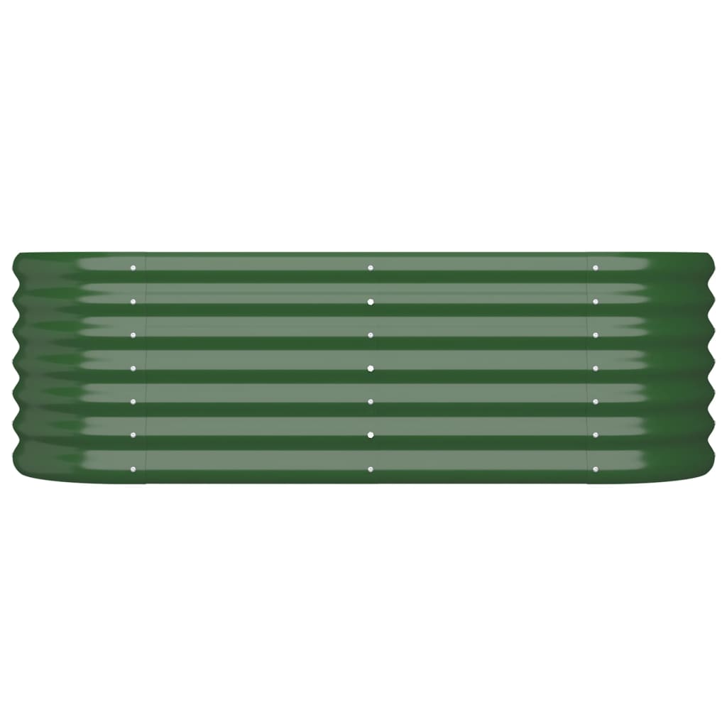 Garden Raised Bed Galvanised Steel 114x40x36 cm Green