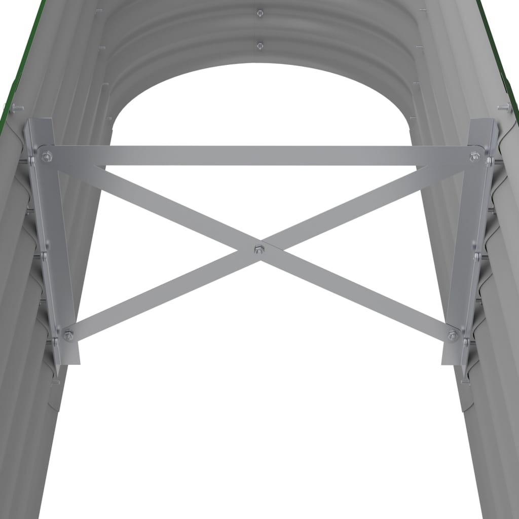 Garden Raised Bed Galvanised Steel 152x40x36 cm Green