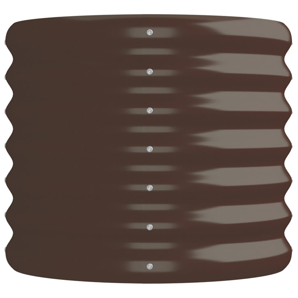 Garden Raised Bed Galvanised Steel 152x40x36 cm Brown