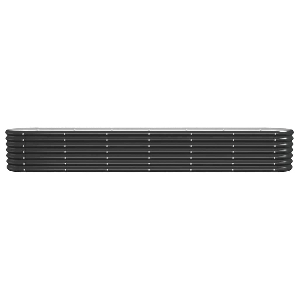 Garden Raised Bed Galvanised Steel 260x40x36 cm Anthracite